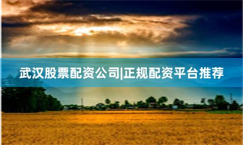 武汉股票配资公司|正规配资平台推荐